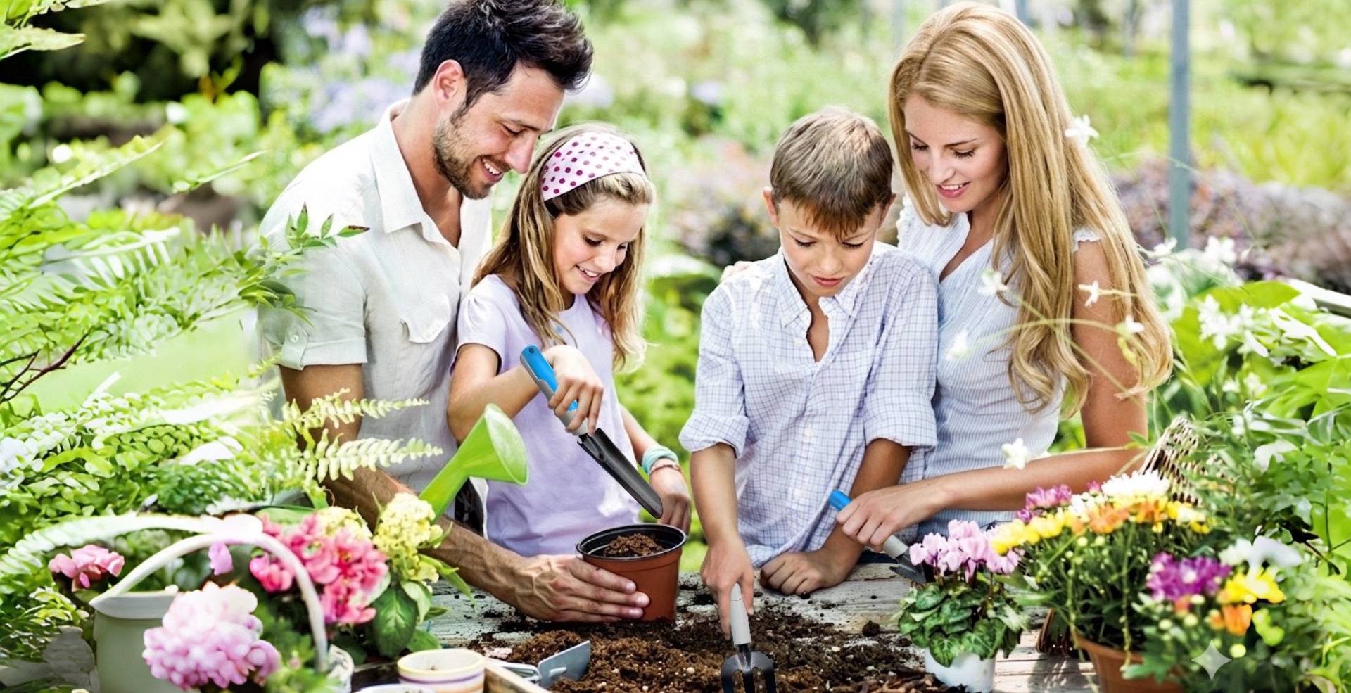 Moments de jardinage parents-enfants – pelle et outils de jardin