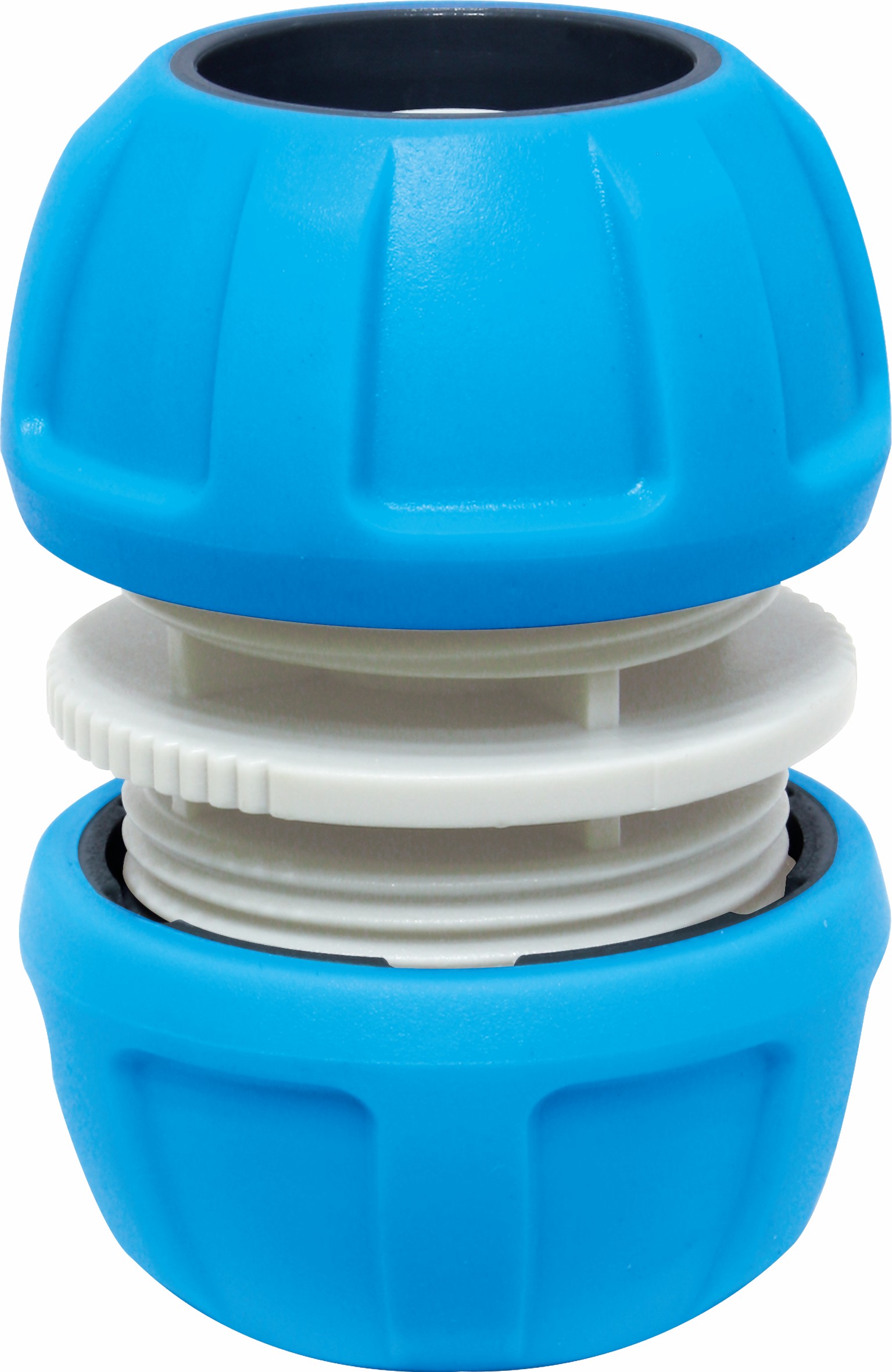 Hose repair connector with soft-touch grip for comfortable use