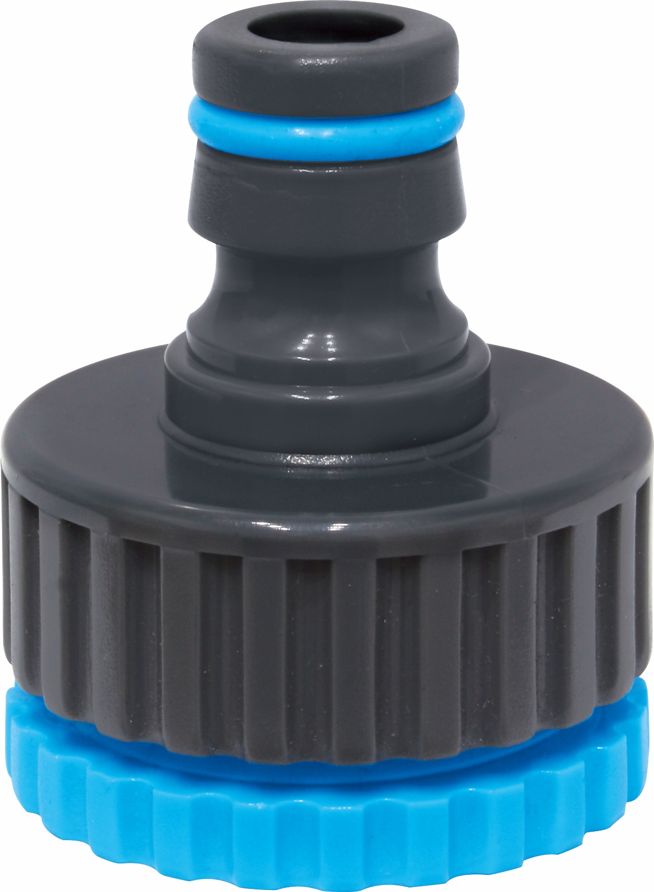 Tap connector with internal screw thread and male adaptor