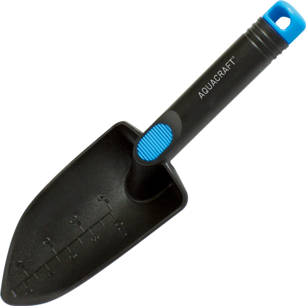 Lightweight plastic garden trowel for digging hard soil