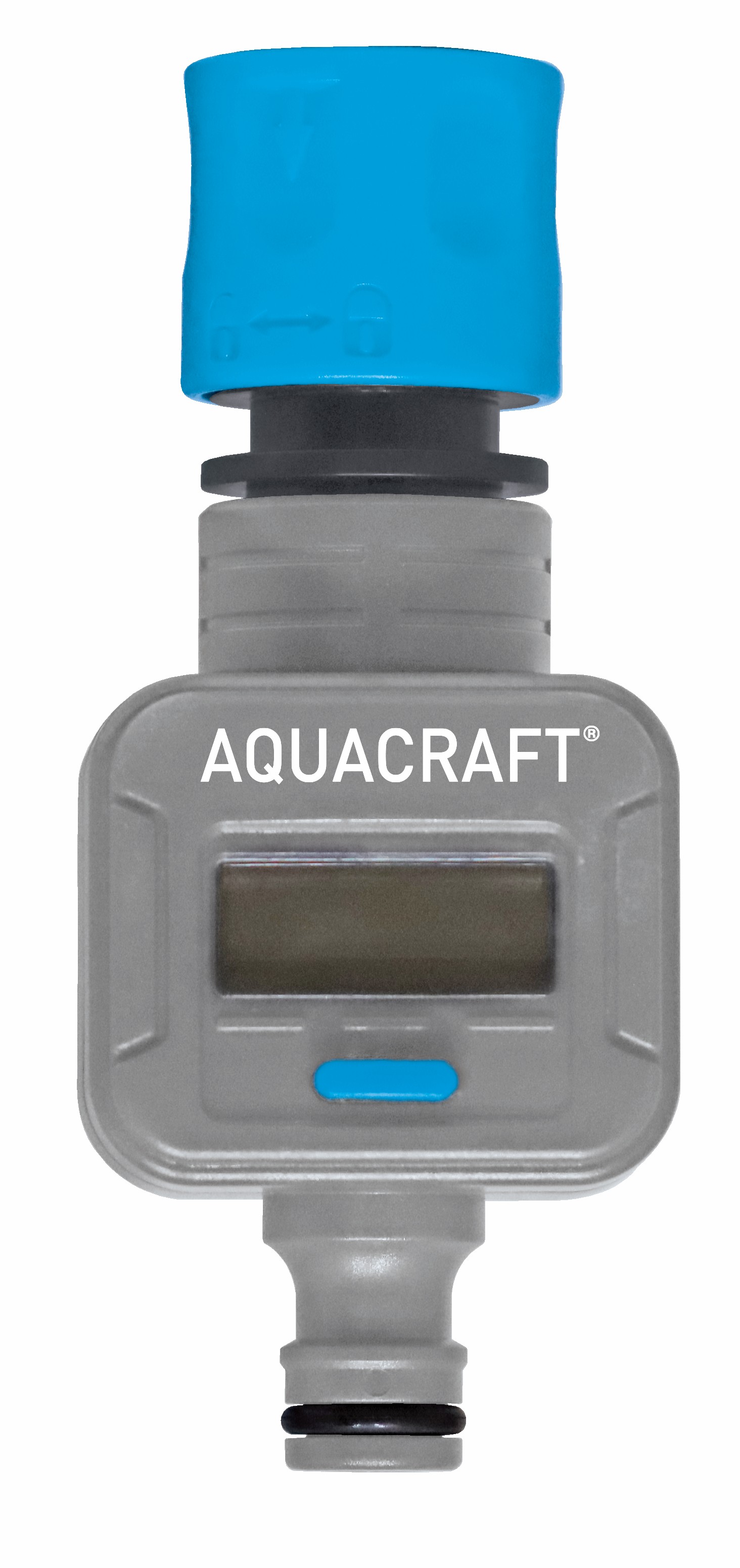Water usage monitor with instant tracking, LCD display, and auto shut-off for taps, sprinklers, and pumps