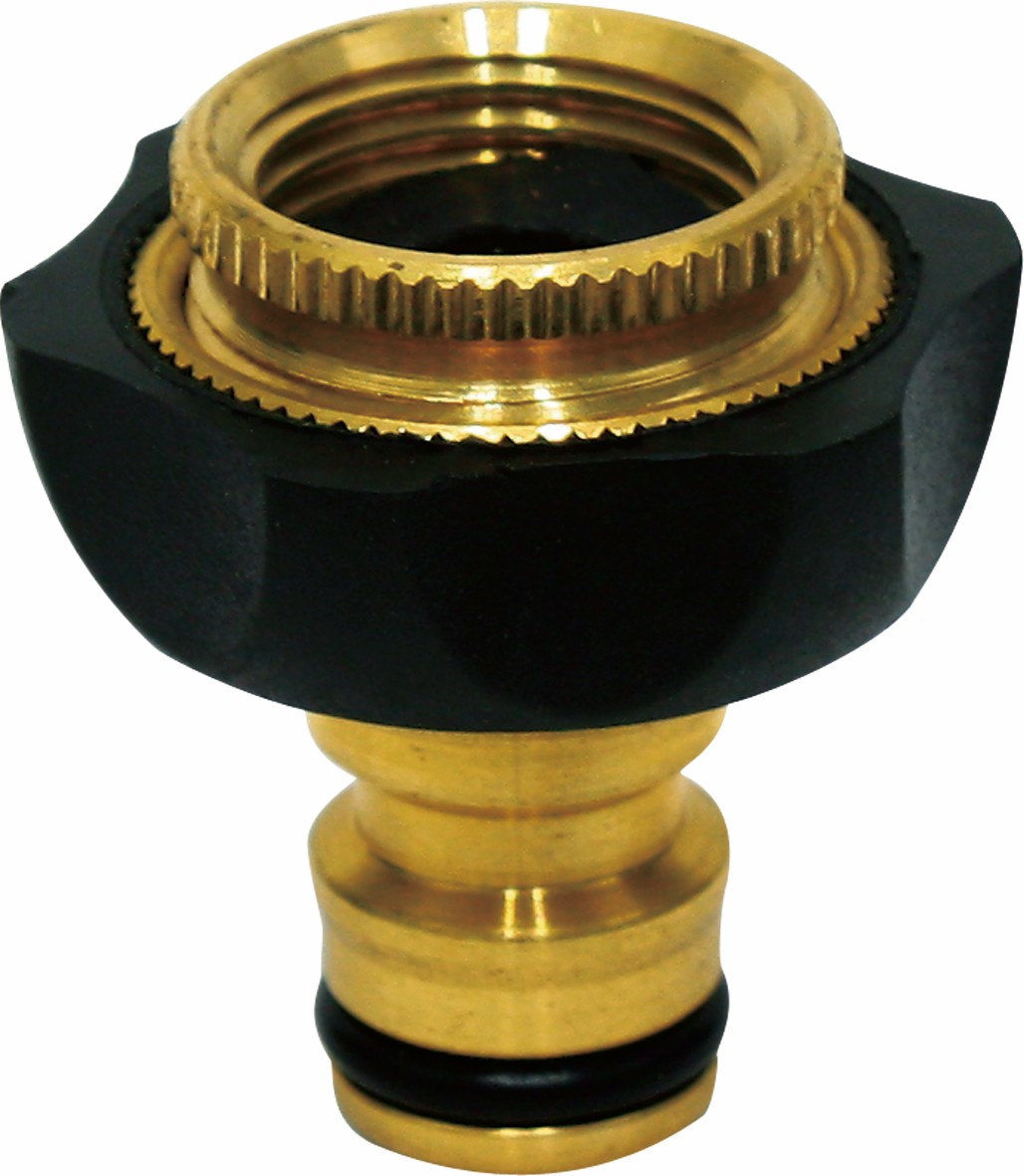 Brass hose repair connector for joining two hoses