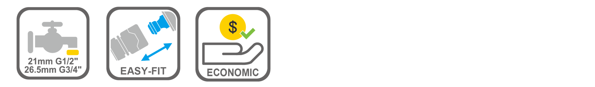 Garden hose connector for secure tap connection