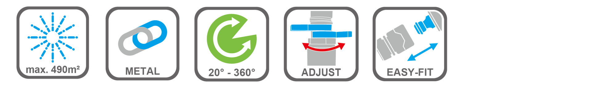 High coverage garden sprinkler with adjustable angle and multi-unit connection