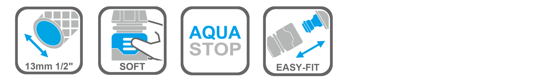 Garden hose fitting with automatic shut-off for quick accessory changes