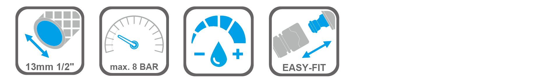 Hose attachment with built-in shut-off valve for controlled irrigation
