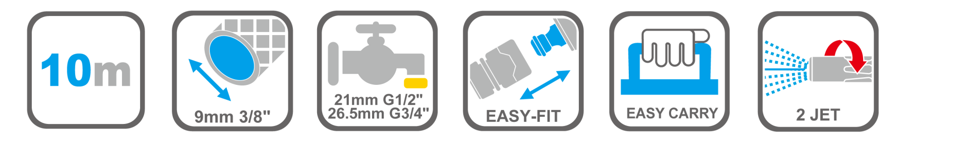 Plastic hose reel with easy-turn crank for effortless winding