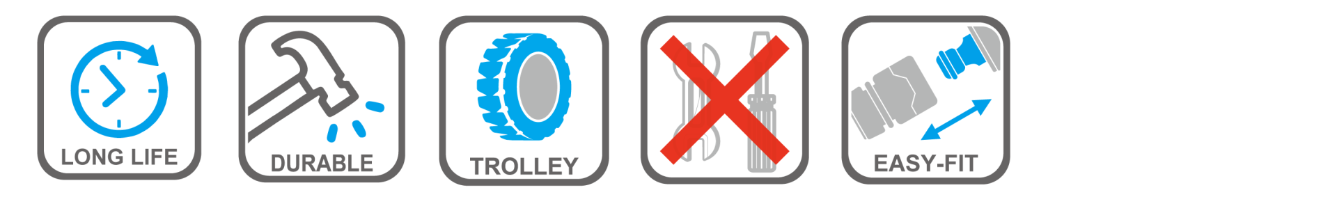 Durable plastic and steel hose holder for up to 60m hose