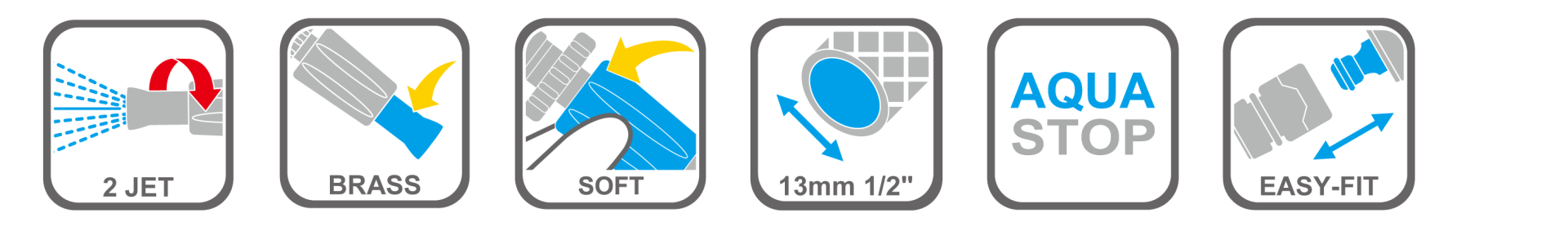 Premium metal watering kit with ergonomic hose fittings