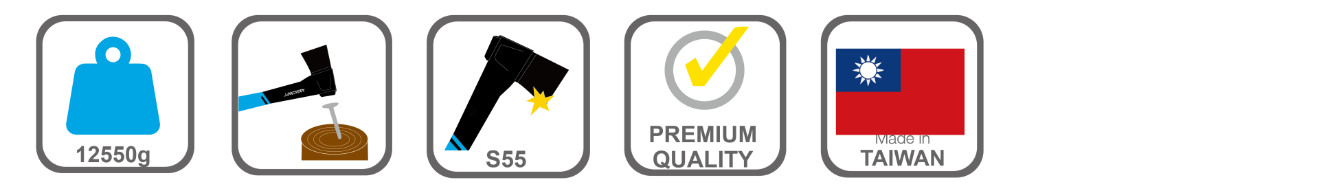 Nylon fiber handle camping axe with TPR grip