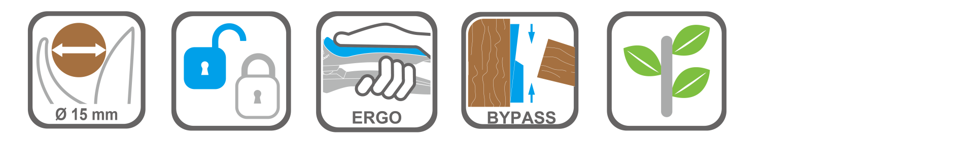 Heavy-duty garden pruner with black corrosion resistant finish