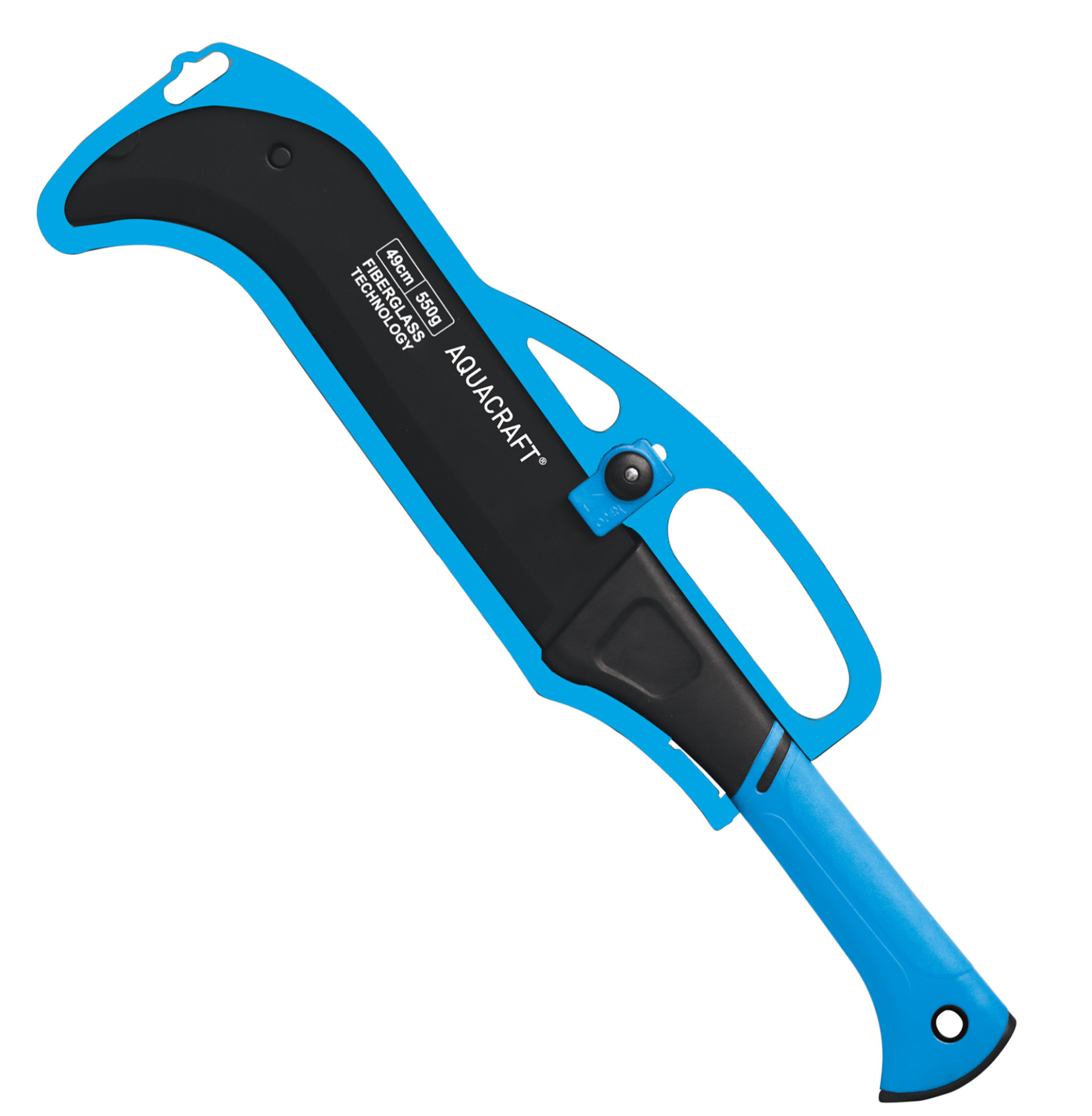 Tempered steel outdoor knife with lightweight sheath